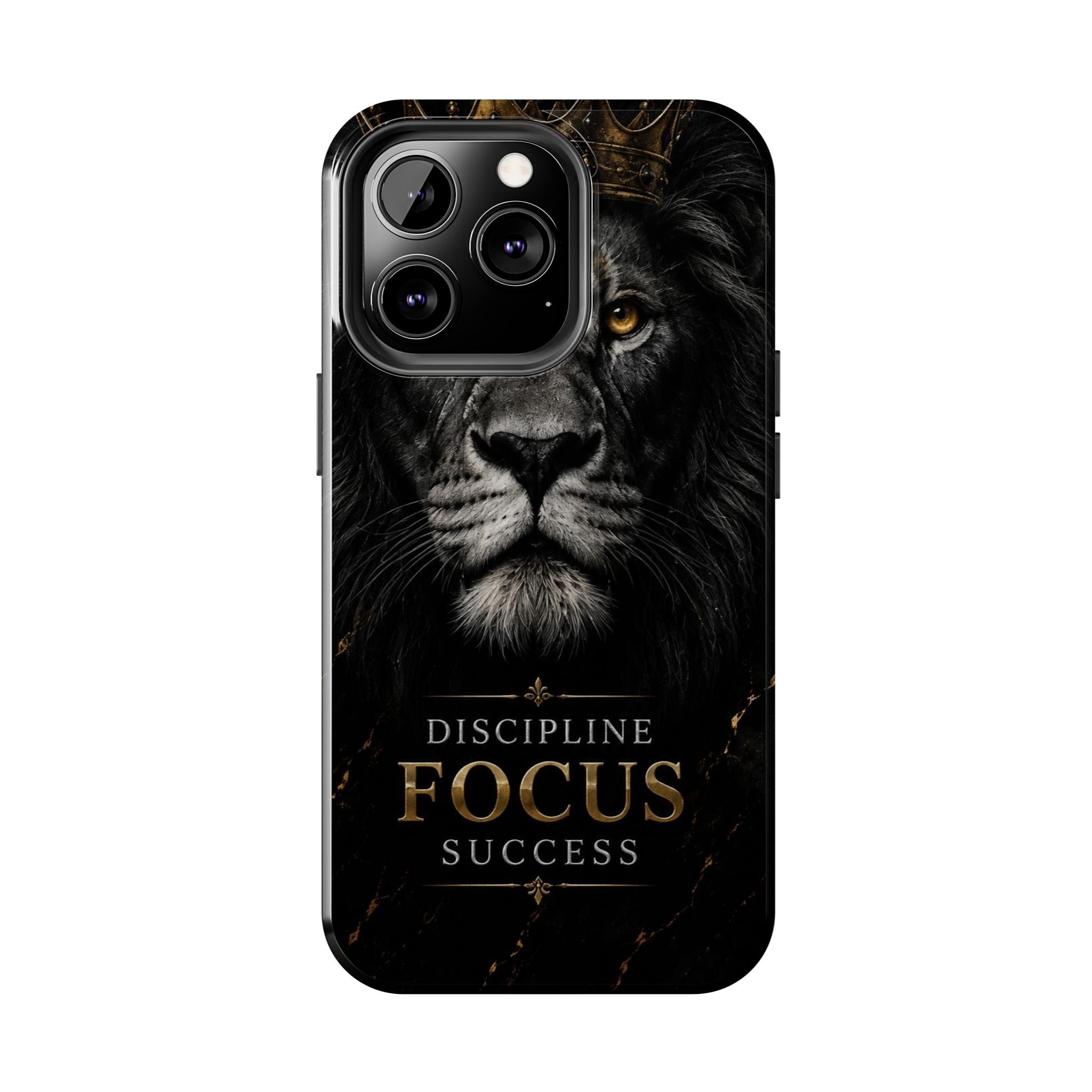 Lion 'Discipline Focus Success' Tough Phone Case