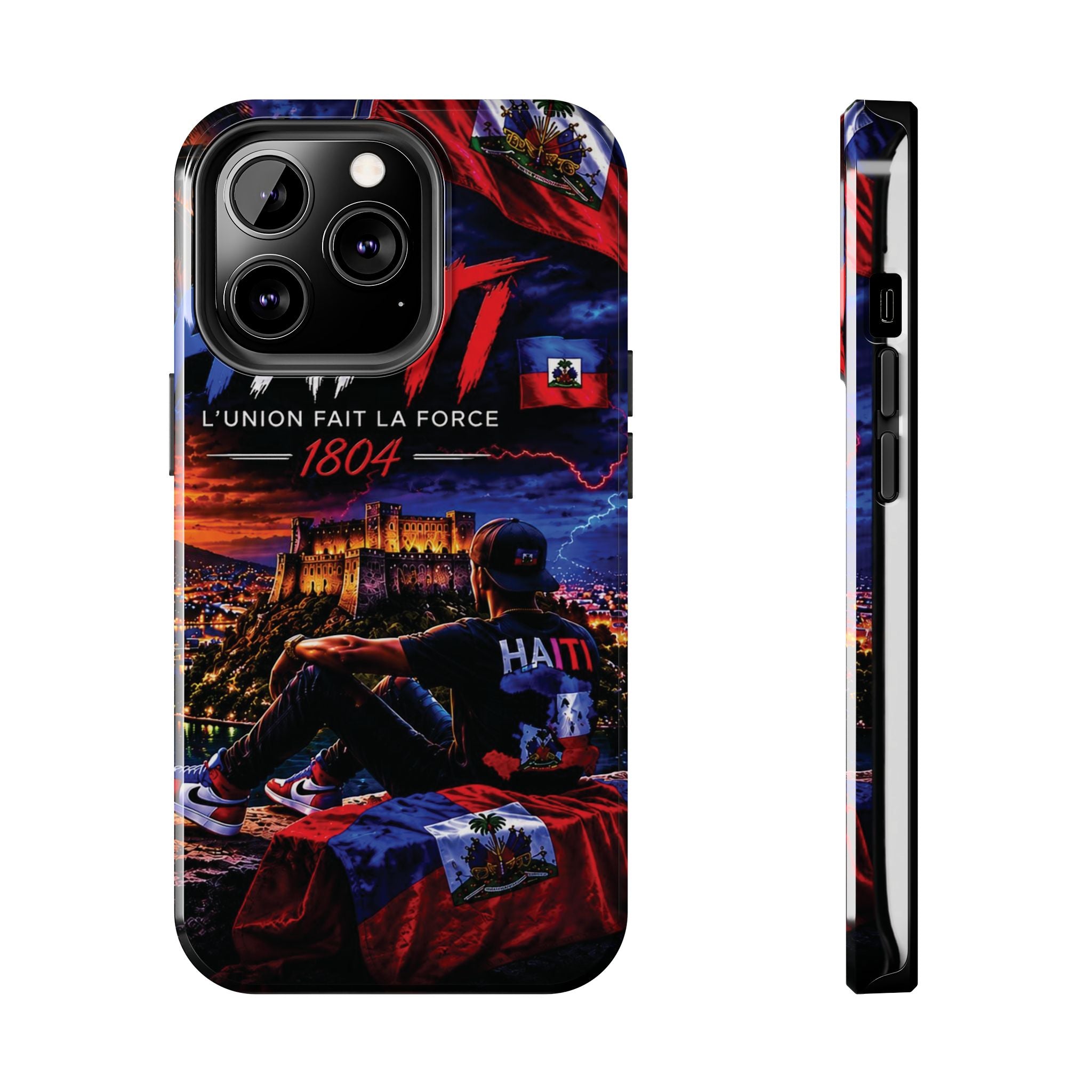 Haiti 1804 Tough Phone Case — L'Union Fait La Force Patriotic Protective Cover