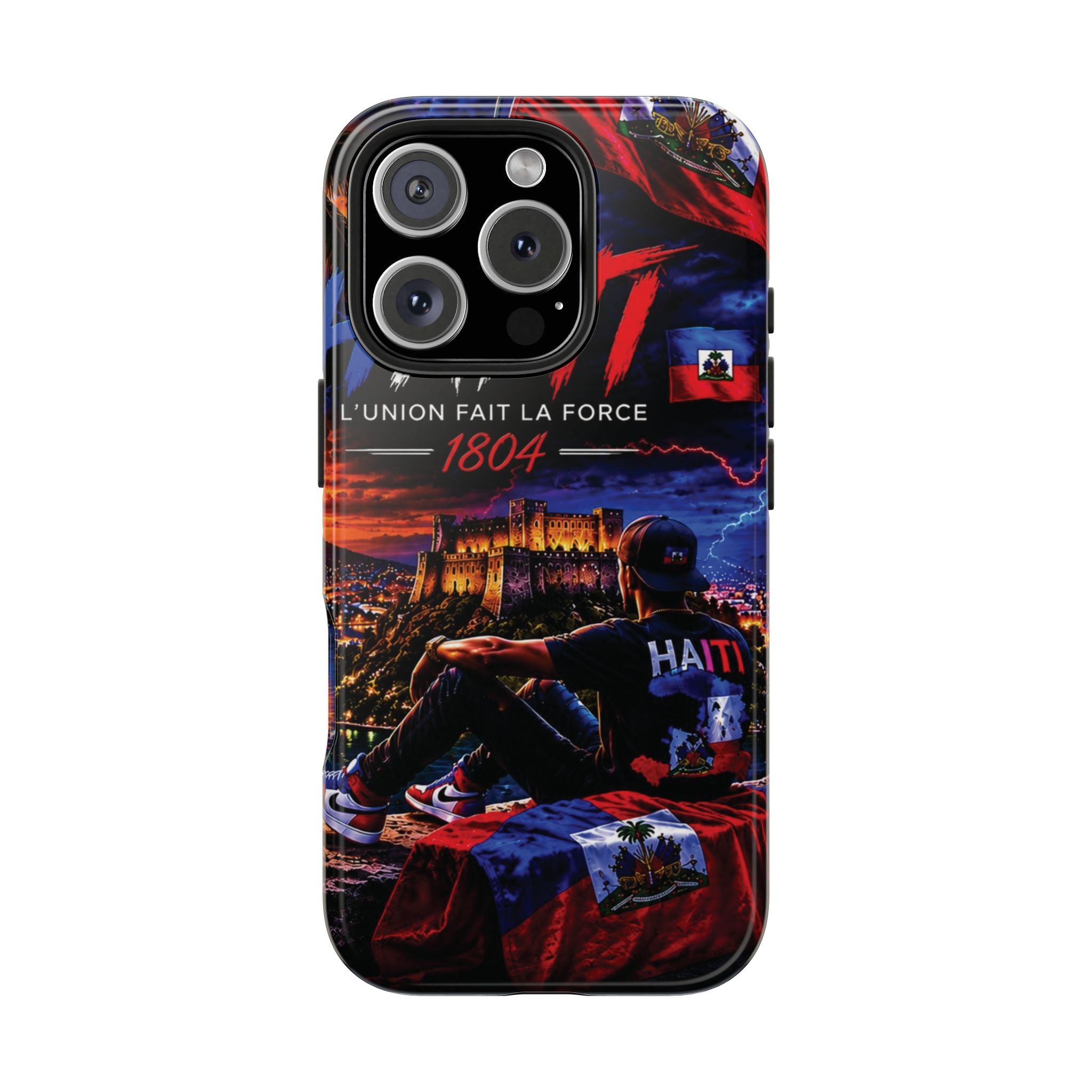 Haiti 1804 Tough Phone Case — L'Union Fait La Force Patriotic Protective Cover
