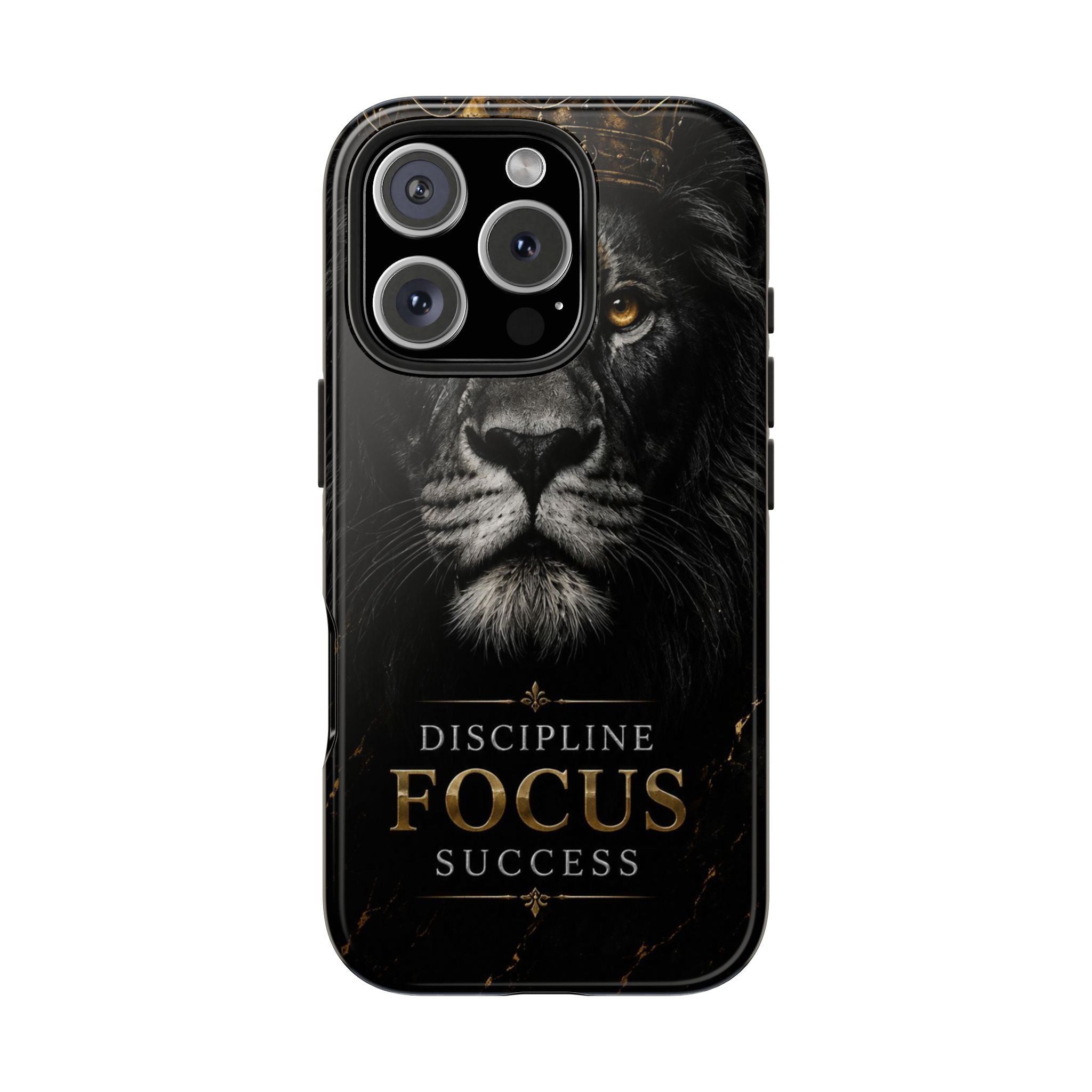 Lion 'Discipline Focus Success' Tough Phone Case