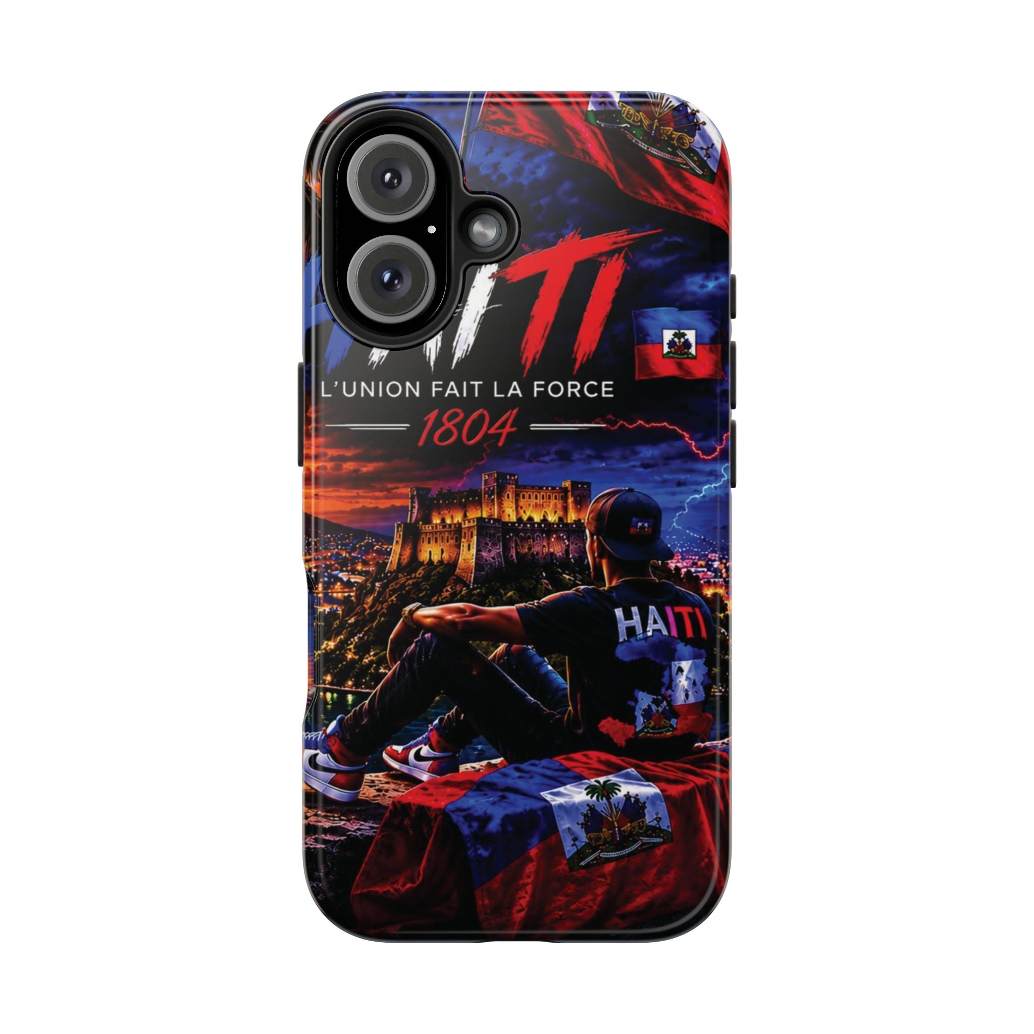 Haiti 1804 Tough Phone Case — L'Union Fait La Force Patriotic Protective Cover