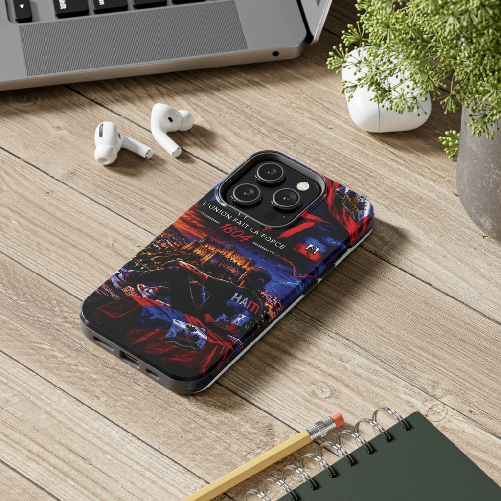 Haiti 1804 Tough Phone Case — L'Union Fait La Force Patriotic Protective Cover