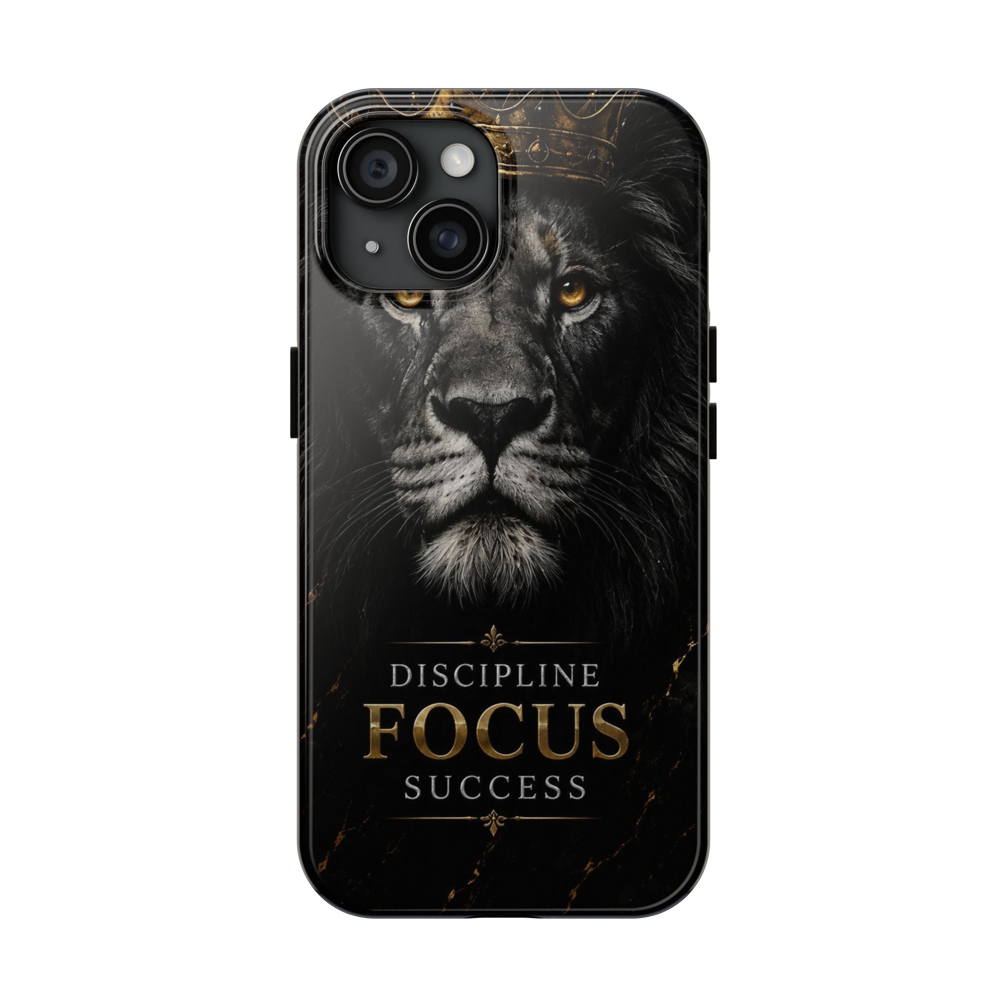 Lion 'Discipline Focus Success' Tough Phone Case
