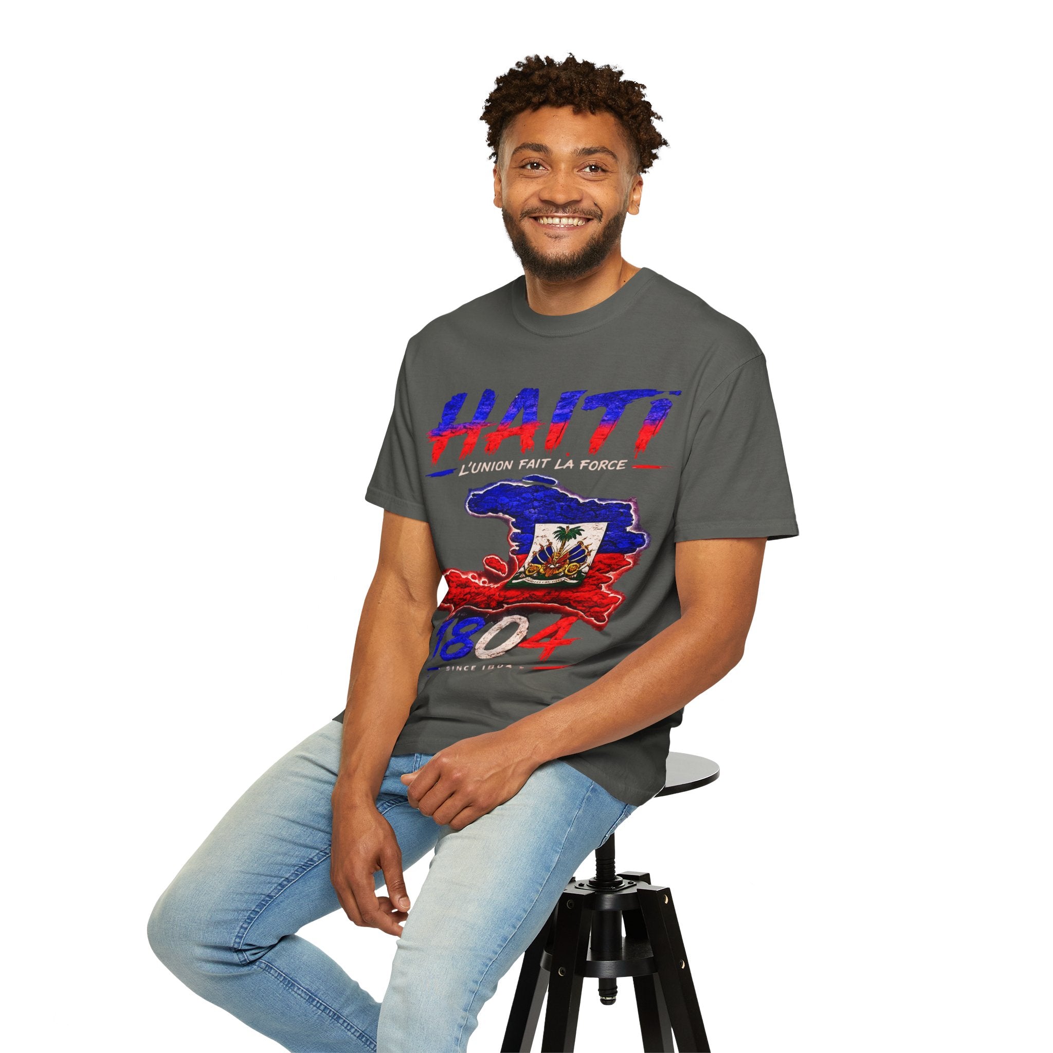 Haiti 1804 Flag Map T-Shirt — Haitian Pride Graphic Tee