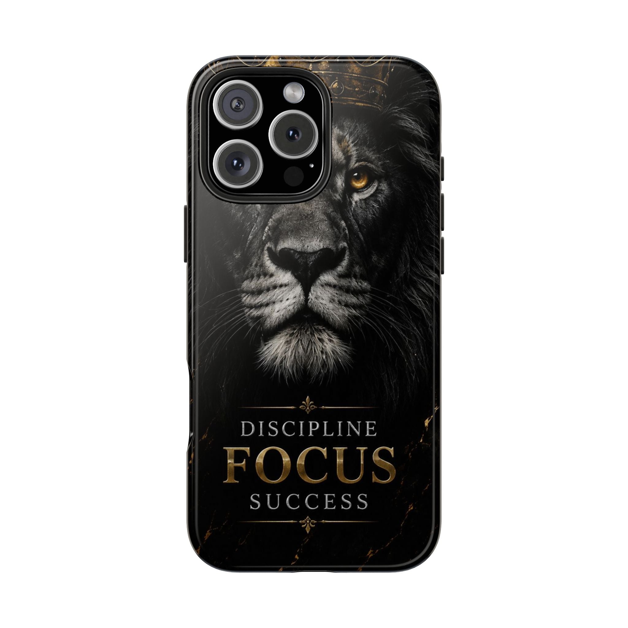 Lion 'Discipline Focus Success' Tough Phone Case