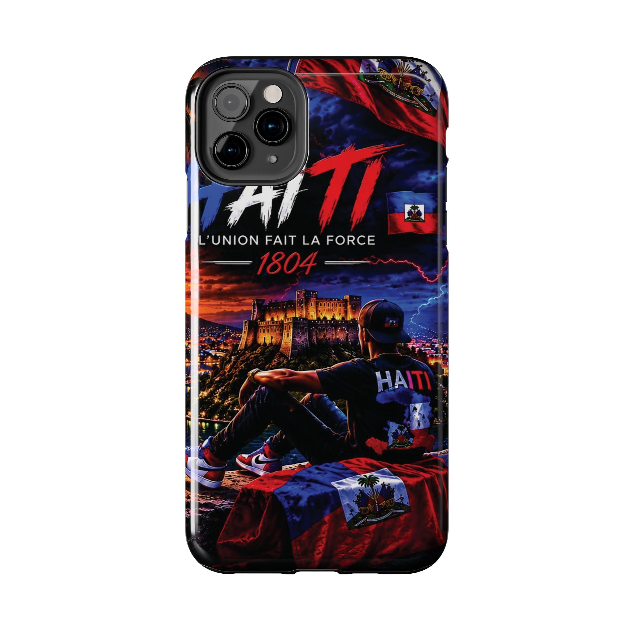 Haiti 1804 Tough Phone Case — L'Union Fait La Force Patriotic Protective Cover