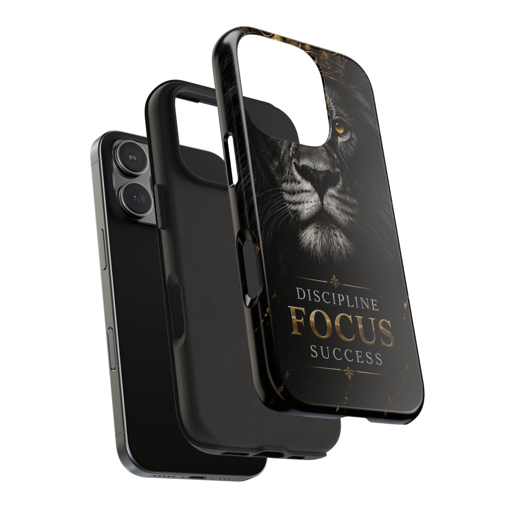 Lion 'Discipline Focus Success' Tough Phone Case