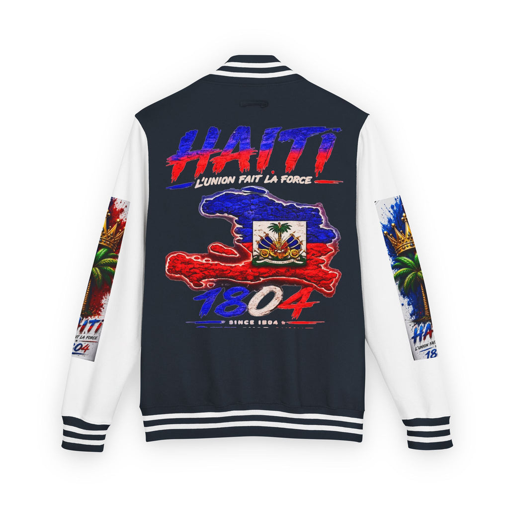 Letterman Jacket — Haiti Map & Flag 1804 Vintage Varsity Jacket