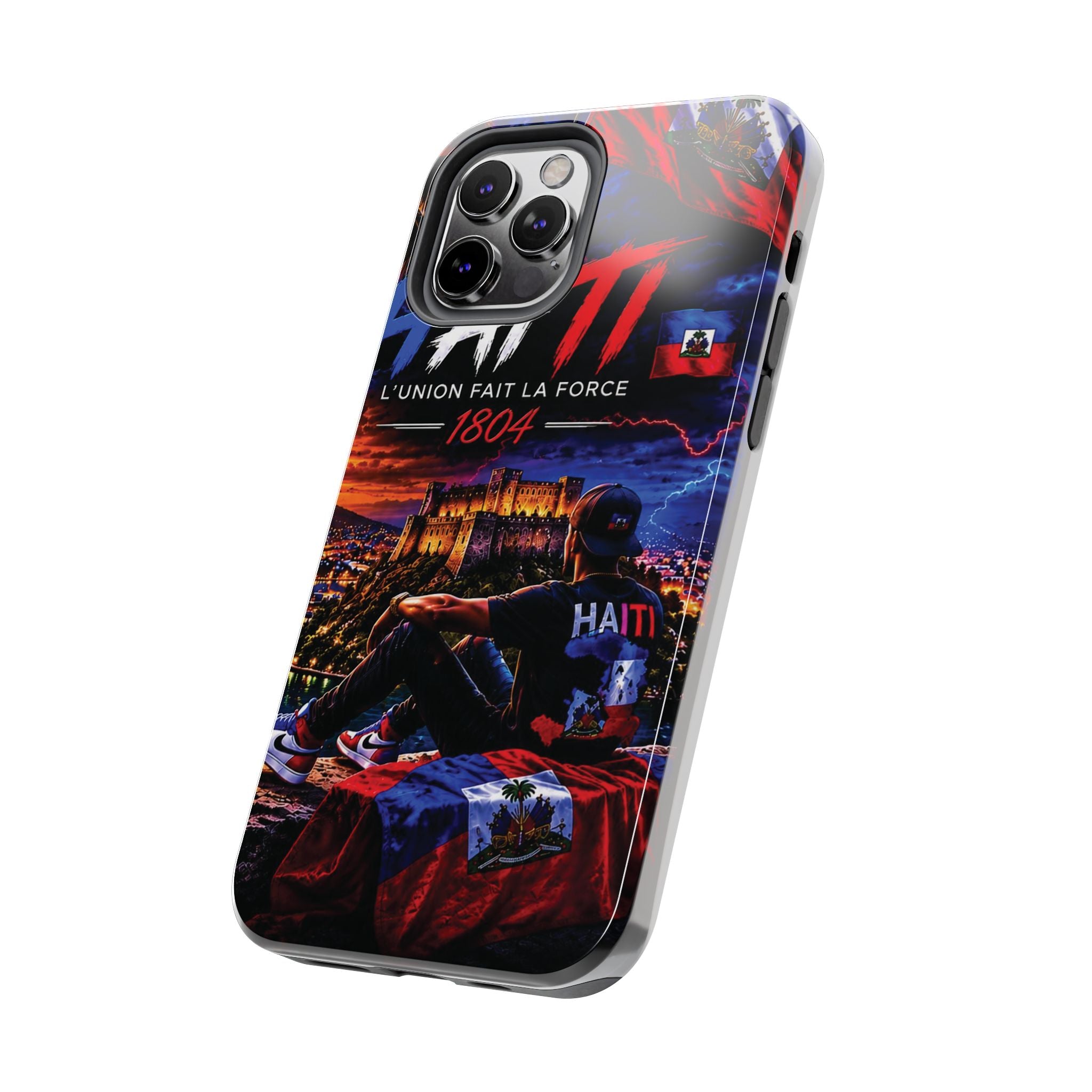 Haiti 1804 Tough Phone Case — L'Union Fait La Force Patriotic Protective Cover
