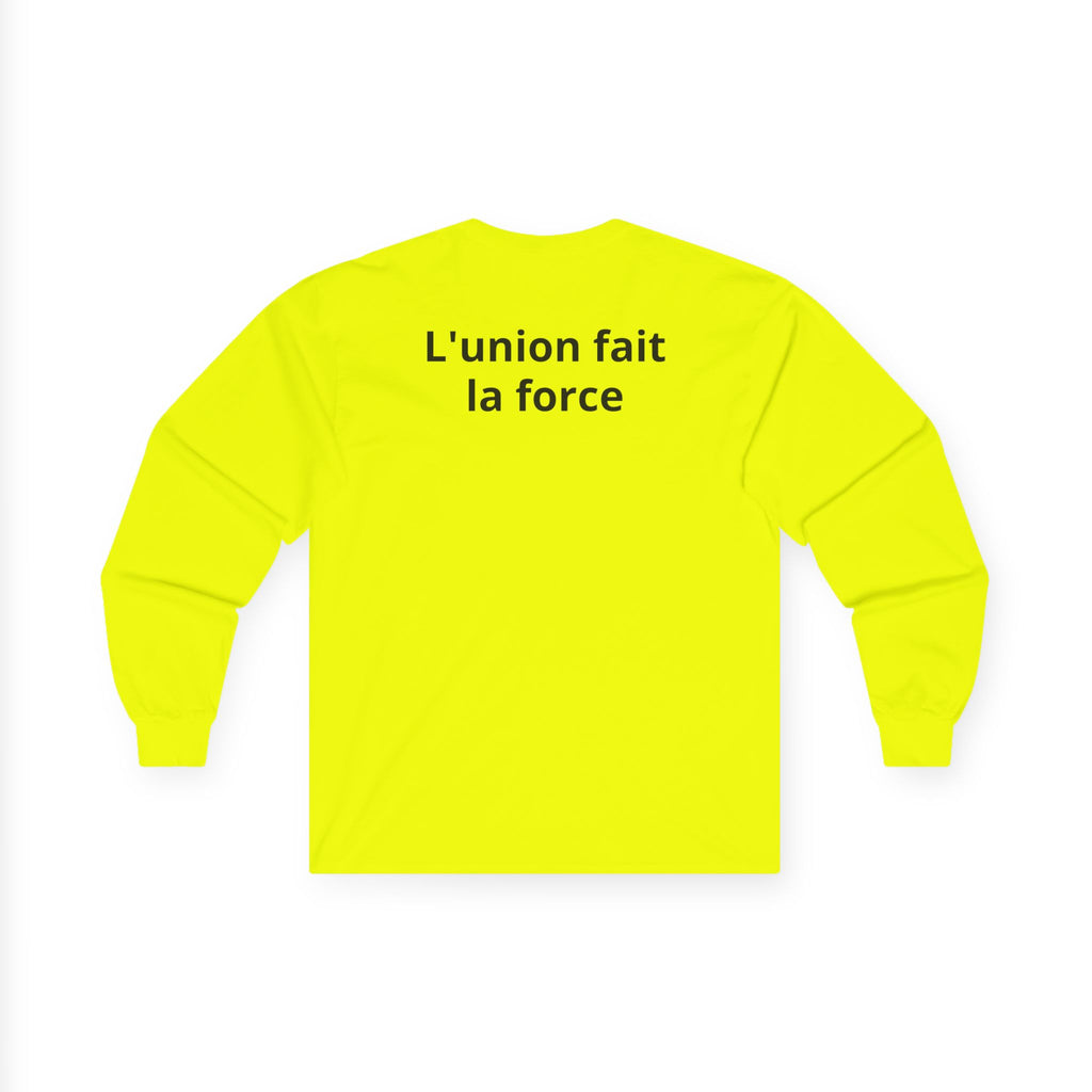 Haiti 1804 Long Sleeve Tee — "L'union fait la force" Flag Tribute Shirt