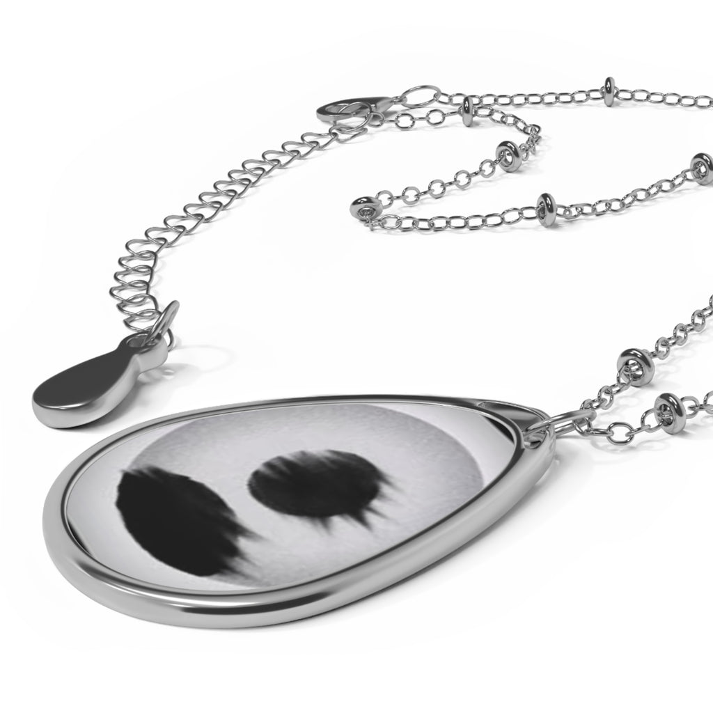 Sterling Silver Oval Photo Pendant Necklace – Personalized Tear-Drop Locket