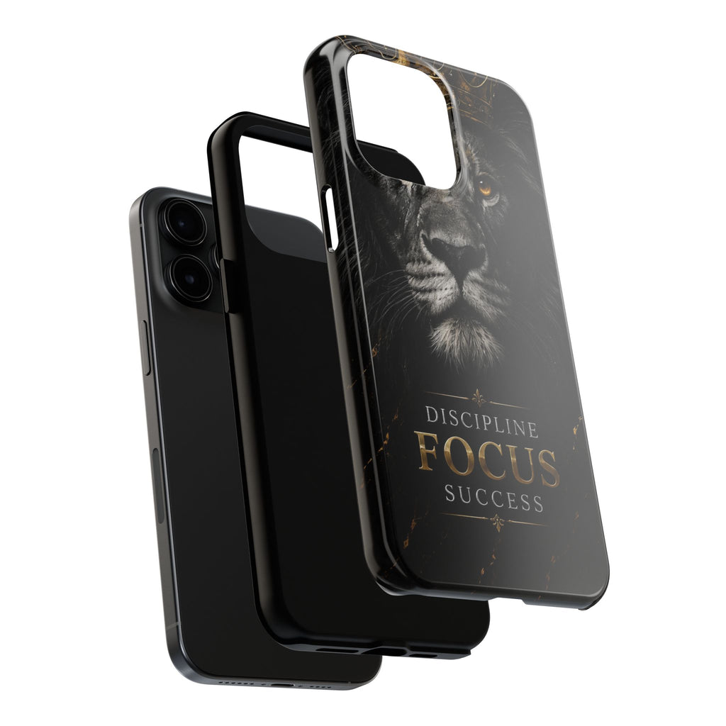 Lion 'Discipline Focus Success' Tough Phone Case