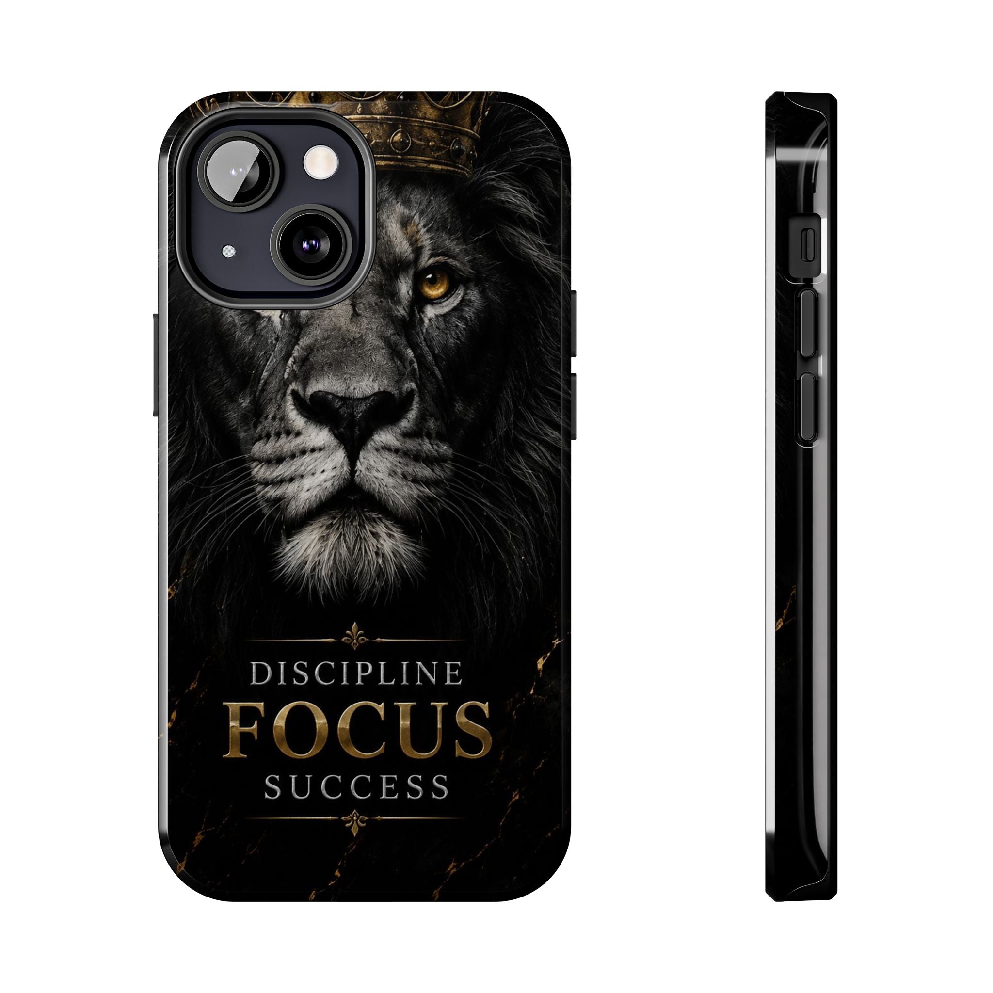 Lion 'Discipline Focus Success' Tough Phone Case