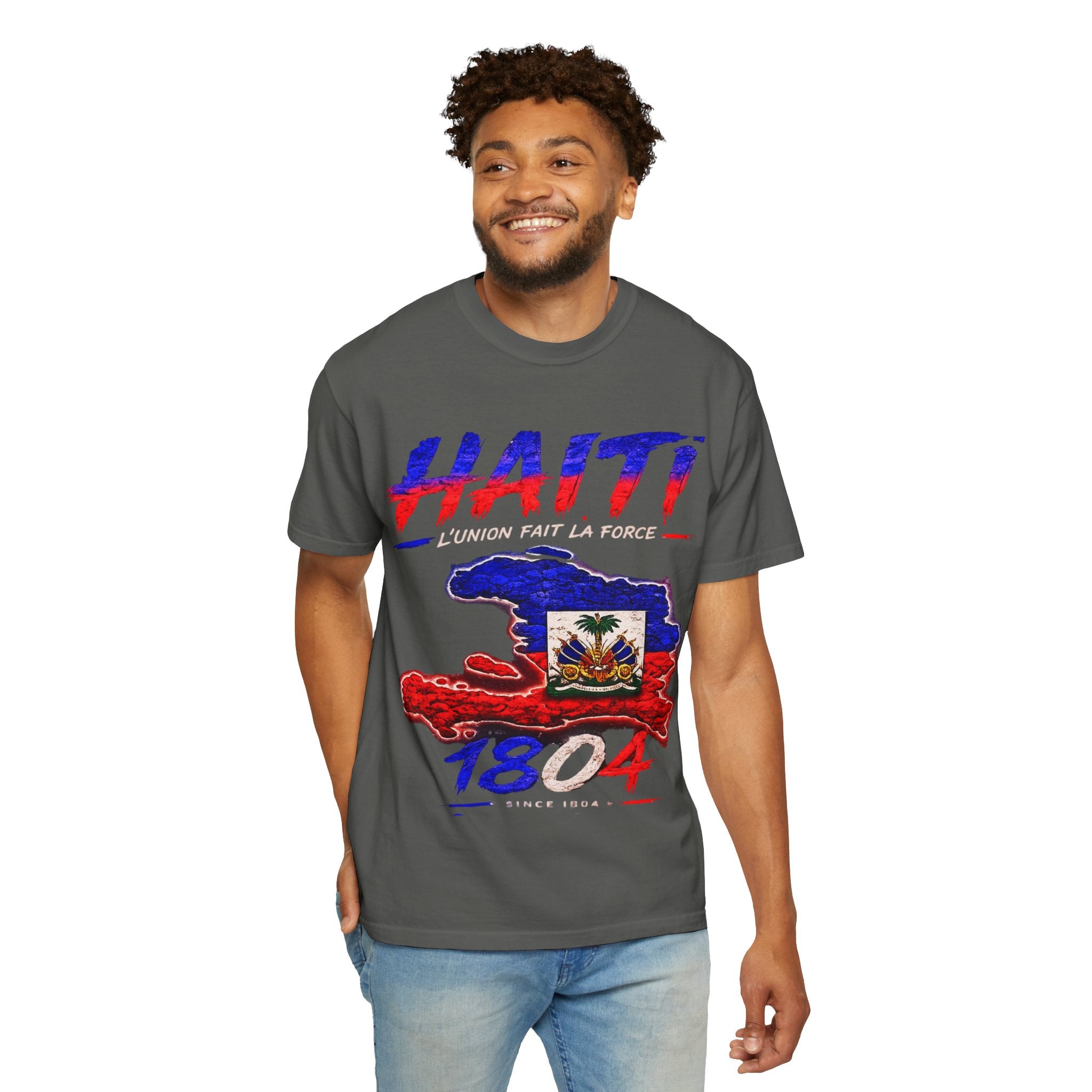 Haiti 1804 Flag Map T-Shirt — Haitian Pride Graphic Tee