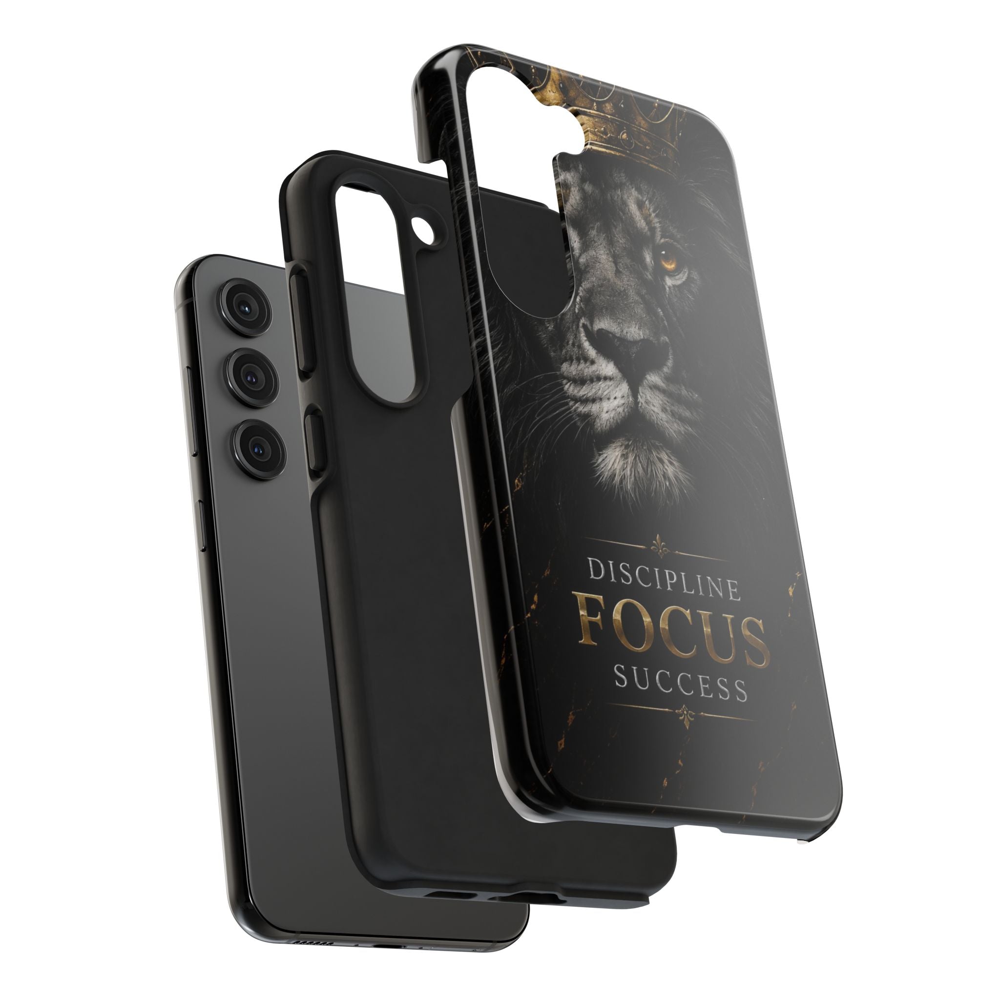 Lion 'Discipline Focus Success' Tough Phone Case