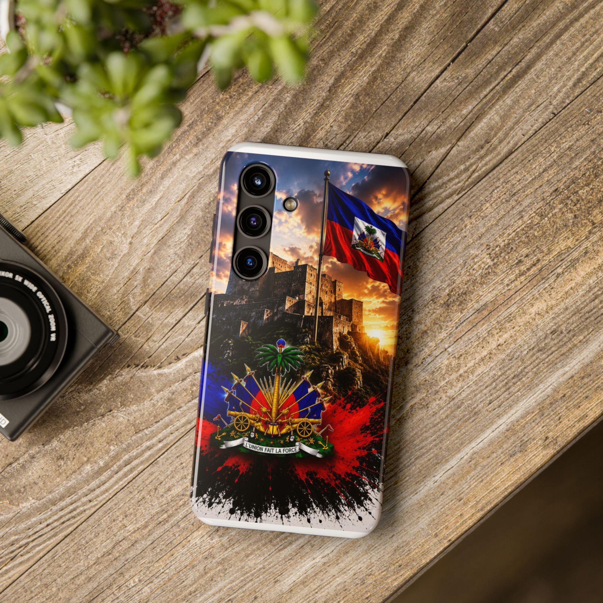 Haiti Crest Tough Phone Case — Citadel Sunset Protective Phone Cover
