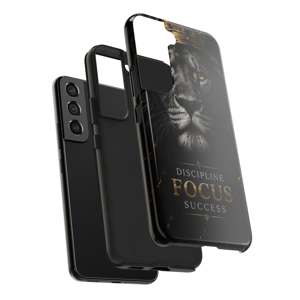 Lion 'Discipline Focus Success' Tough Phone Case