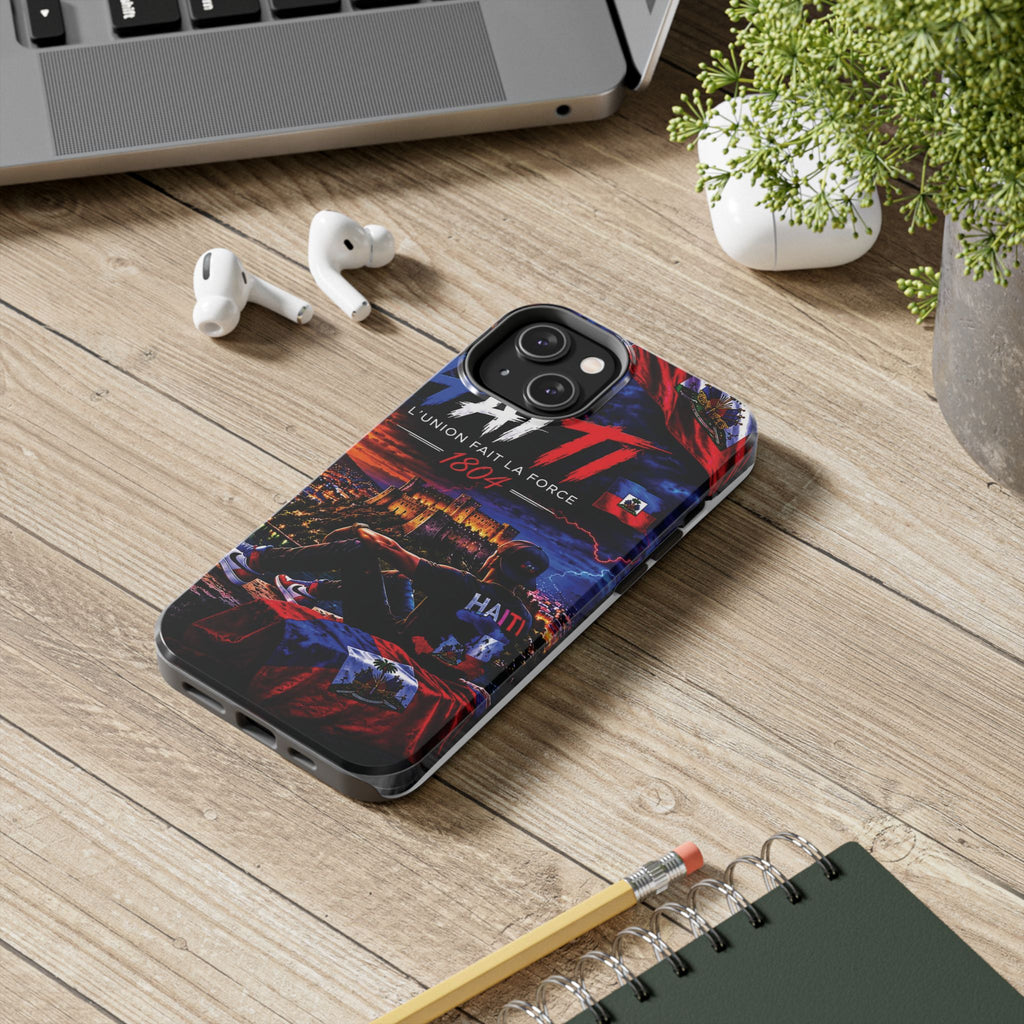 Haiti 1804 Tough Phone Case — L'Union Fait La Force Patriotic Protective Cover