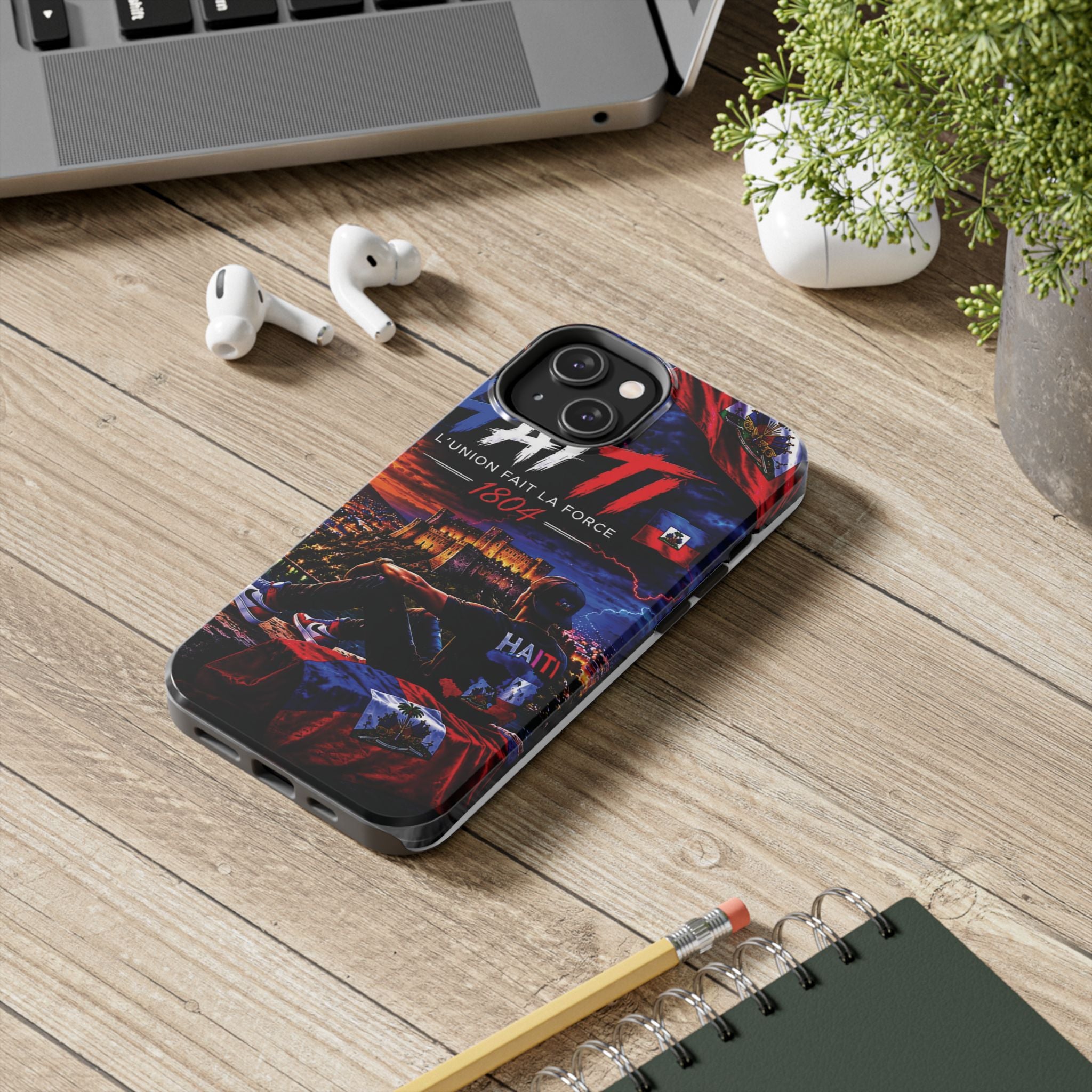 Haiti 1804 Tough Phone Case — L'Union Fait La Force Patriotic Protective Cover
