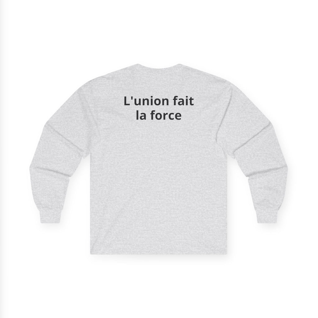 Haiti 1804 Long Sleeve Tee — "L'union fait la force" Flag Tribute Shirt