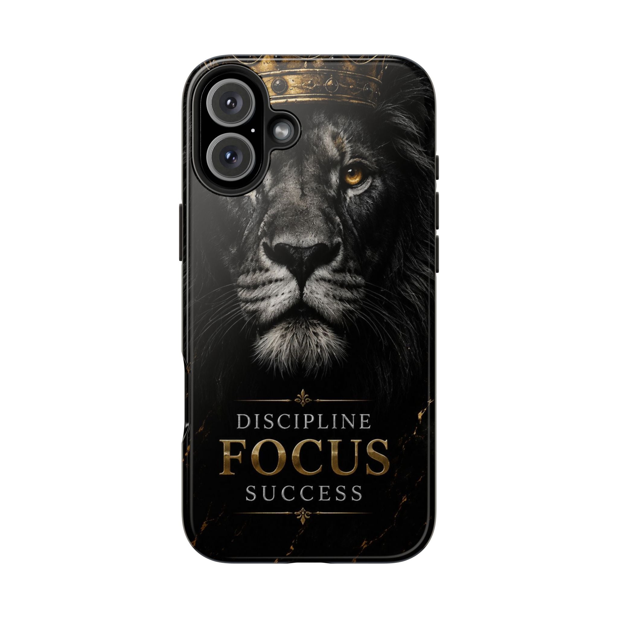 Lion 'Discipline Focus Success' Tough Phone Case