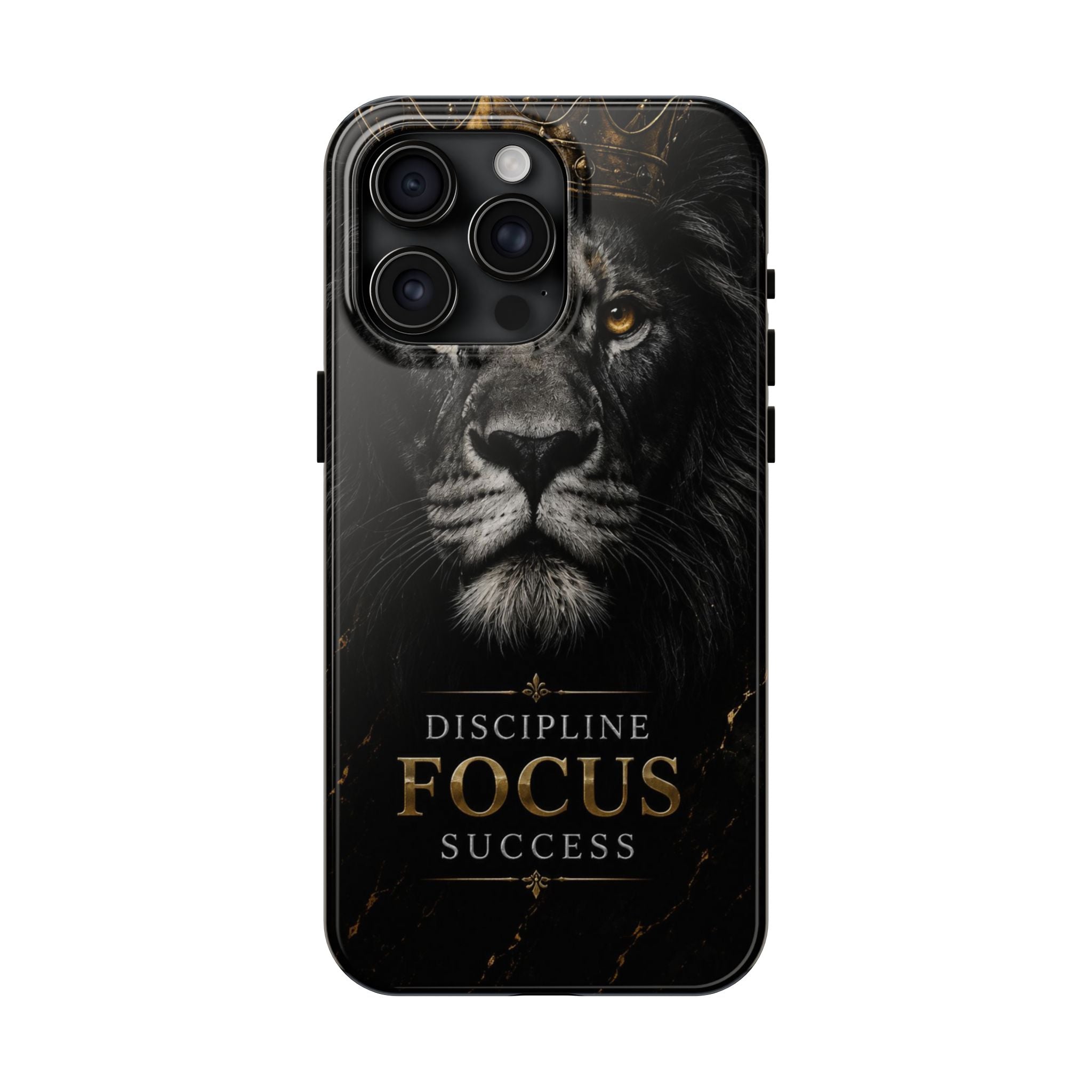 Lion 'Discipline Focus Success' Tough Phone Case