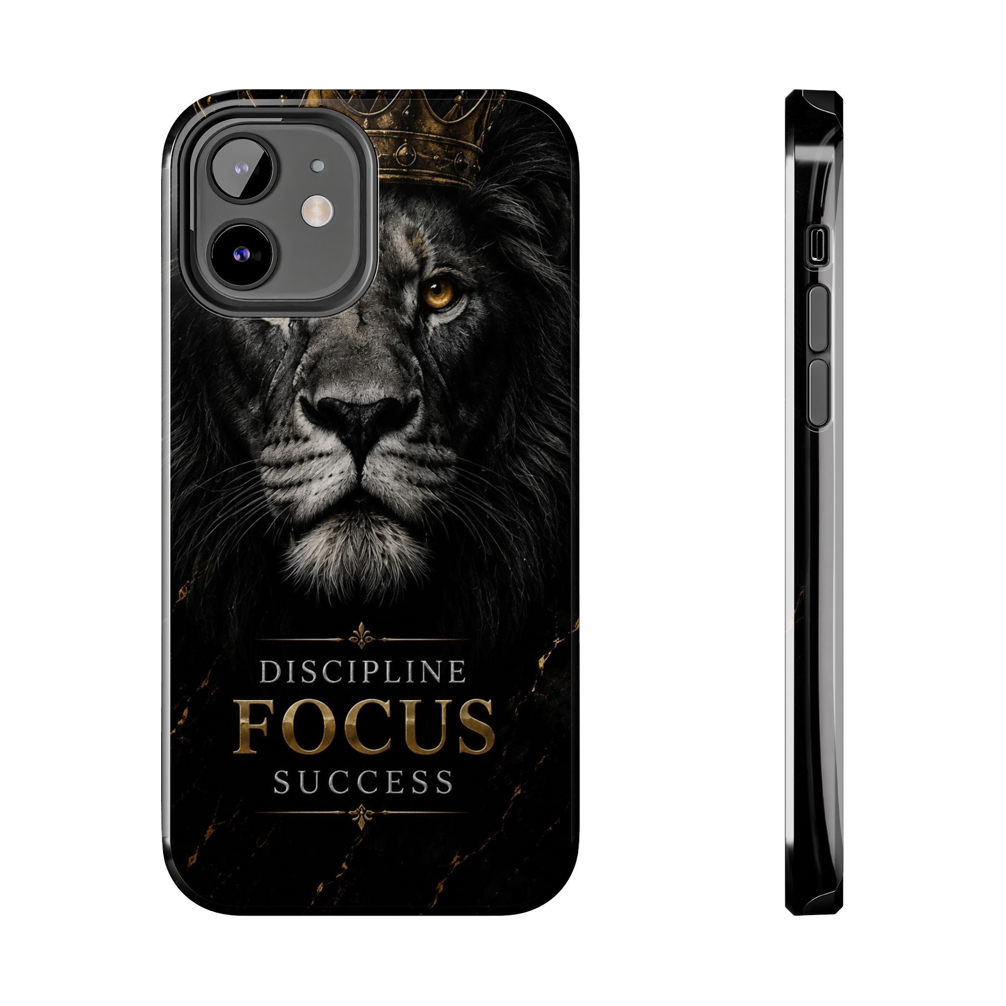 Lion 'Discipline Focus Success' Tough Phone Case